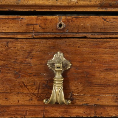 Pedestal Desk Walnut Veneto Italy First Half of 1700s