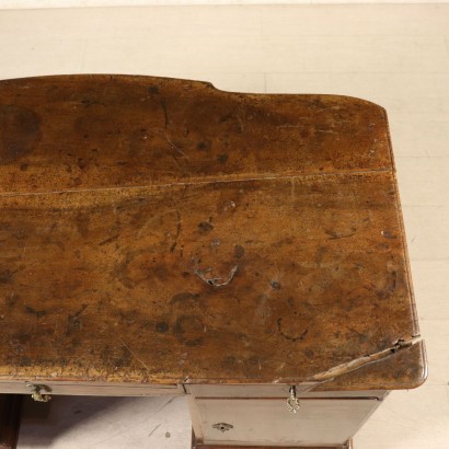 Pedestal Desk Walnut Veneto Italy First Half of 1700s