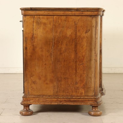 Pedestal Desk Walnut Veneto Italy First Half of 1700s
