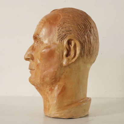 antiquariato, scultura, antiquariato scultura, scultura antica, scultura antica italiana, scultura di antiquariato, scultura neoclassico, scultura del 800, volto di uomo in terracotta.