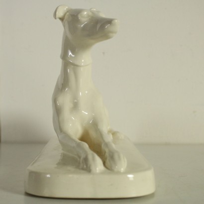Antik, Skulptur, antike Skulptur, antike Skulptur, antike italienische Skulptur, antike Skulptur, neoklassische Skulptur, Skulptur des 20. Jahrhunderts, Keramik Windhund.