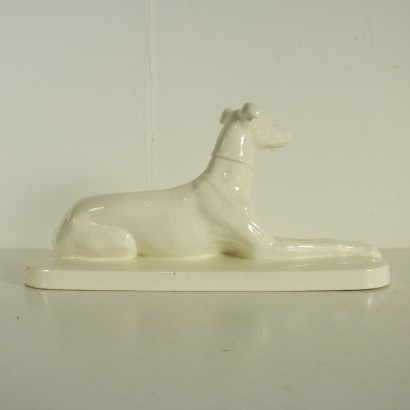 Antik, Skulptur, antike Skulptur, antike Skulptur, antike italienische Skulptur, antike Skulptur, neoklassische Skulptur, Skulptur des 20. Jahrhunderts, Keramik Windhund.