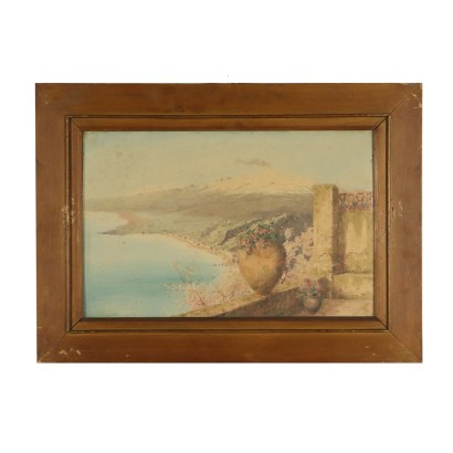 Arte Ottocento-Acquarello di Charles King Wood