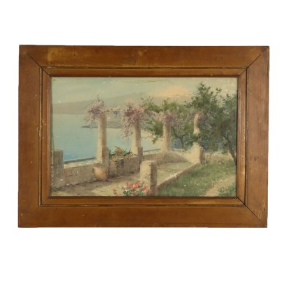 Arte Ottocento-Acquarello di Charles King Wood