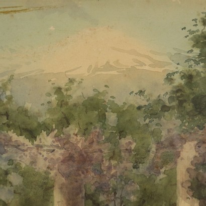 Aquarelle de Charles King Wood-particolare