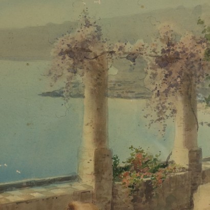 Aquarelle de Charles King Wood-particolare