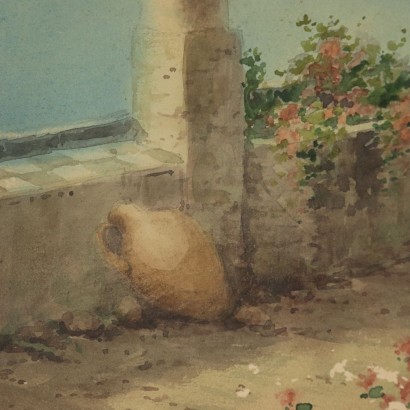 Aquarelle de Charles King Wood-particolare