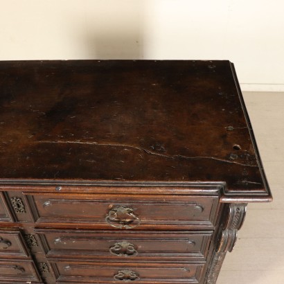 Antique Walnut Dresser Manufactured in Italy Early 1700s