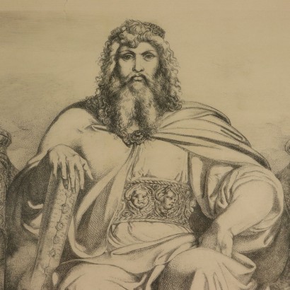 God the Father Enthroned Etching by Luigi Sabatelli Early 19th Century