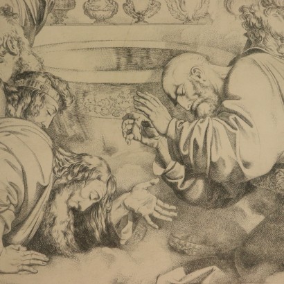 God the Father Enthroned Etching by Luigi Sabatelli Early 19th Century