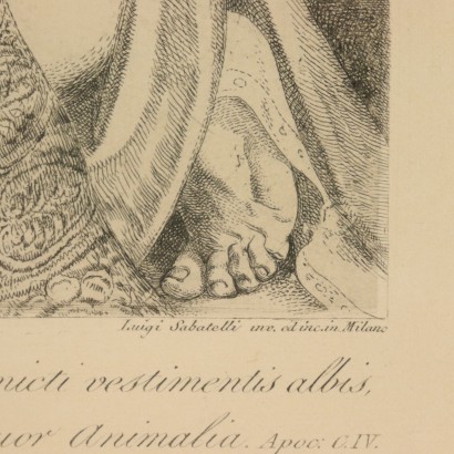 God the Father Enthroned Etching by Luigi Sabatelli Early 19th Century