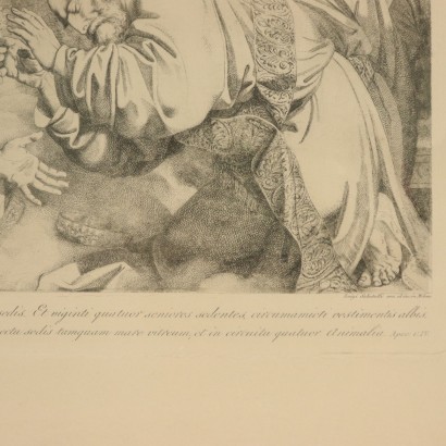 God the Father Enthroned Etching by Luigi Sabatelli Early 19th Century