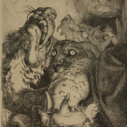 Babylon the Great Etching by Luigi Sabatelli Early 19th Century