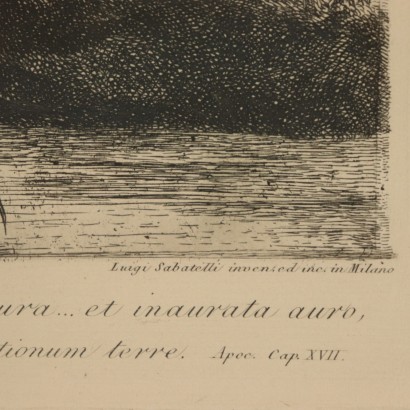 Babylon the Great Etching by Luigi Sabatelli Early 19th Century