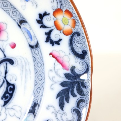 Set of Twelve Mooltan Plates Glazed Ceramic England 19th Century