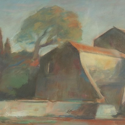Paesaggio di Eugenio Polesello - Particolare