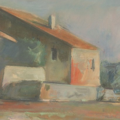 Paesaggio di Eugenio Polesello - Particolare