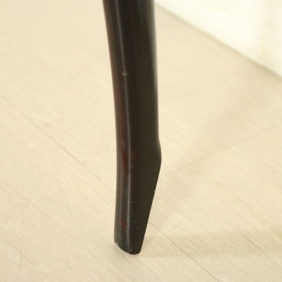 Console Table Formica Glass Wood Stained Ebony Vintage Italy 1950s