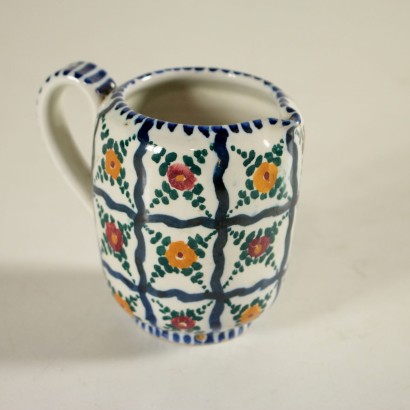 Majolica Coffee and Tea Set by Castelli Italy 1970s