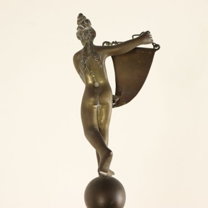Table Lamp-Lantern Perforated and Chiseled Brass 1800-1900