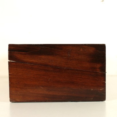 Antique Travel Writing Desk Mahogany Veneer Italy Late 1800s