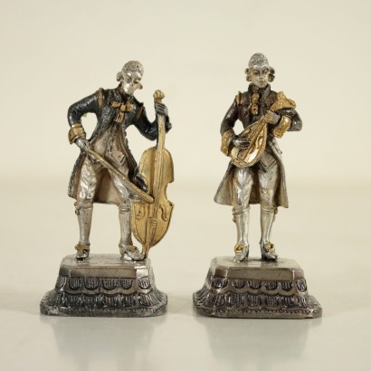 Groupe de six Figures de Musicien Giuseppe Vasari Italie Années 70