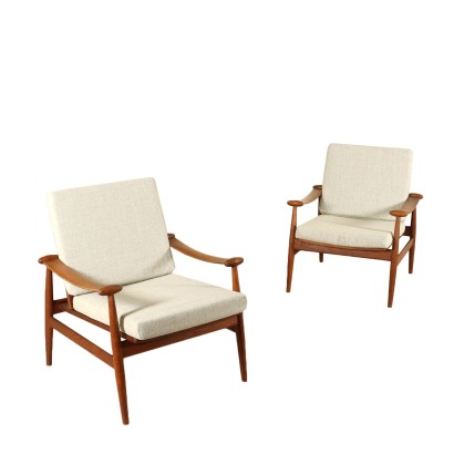 moderne Antiquitäten, moderne Design-Antiquitäten, Sessel, moderner Antiquitäten-Sessel, moderner Antiquitäten-Sessel, italienischer Sessel, Vintage-Sessel, 60er-Sessel, 60er-Design-Sessel, France & Son Produktion, Finn Juhl Sessel.