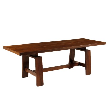 Table Silvio Coppola Noyer Vintage Bernini Italie Années 70