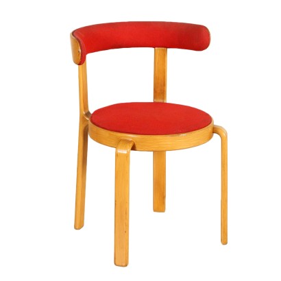 Chaise Magnus Olesen Hêtre Mousse Tissu Danemark Années 70-80