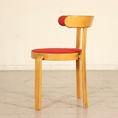 Chaise Magnus Olesen Hêtre Mousse Tissu Danemark Années 70-80