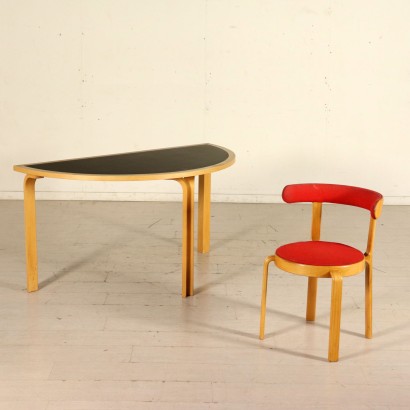 Chaise Magnus Olesen Hêtre Mousse Tissu Danemark Années 70-80