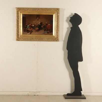 Scène de genre Francesco Bergamini Huile sur Toile XIXeme siècle