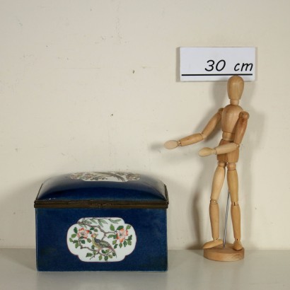 Boîte Céramique Métal coleur argent France Fin '800 Début '900