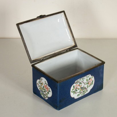 Boîte Céramique Métal coleur argent France Fin '800 Début '900