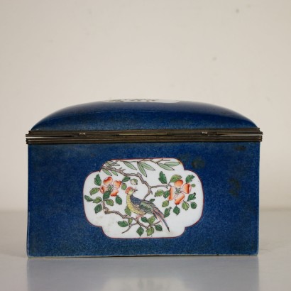 Boîte Céramique Métal coleur argent France Fin '800 Début '900