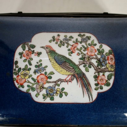 Boîte Céramique Métal coleur argent France Fin '800 Début '900