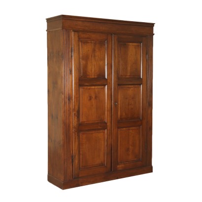 Walnut Wardrobe Manufactured in Italy Mid 1800s