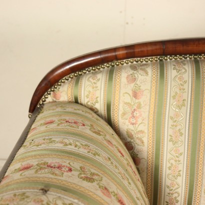 Carved Antique Sofa Mahogany Italy Second Quarter of 1800s