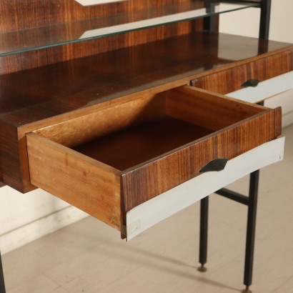Porte Manteau Console Placage de Palissandre Formica Laiton Italie'60
