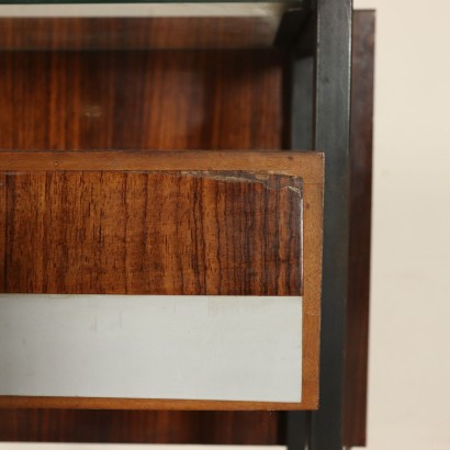 Porte Manteau Console Placage de Palissandre Formica Laiton Italie'60