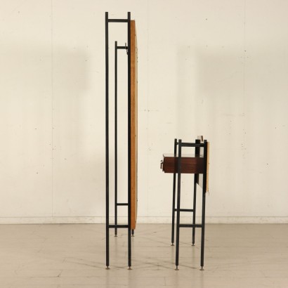 Porte Manteau Console Placage de Palissandre Formica Laiton Italie'60