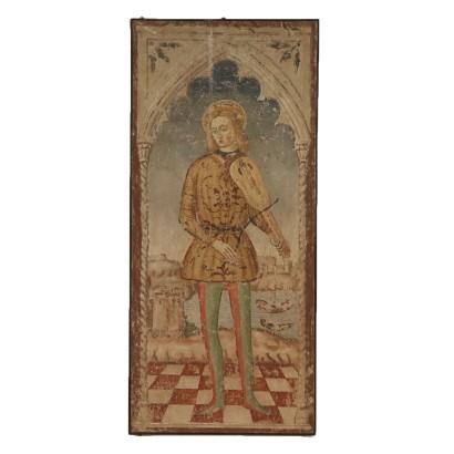 Finto Strappo d'Affresco con Musico