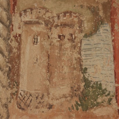 Finto Strappo d'Affresco con Musico-particolare