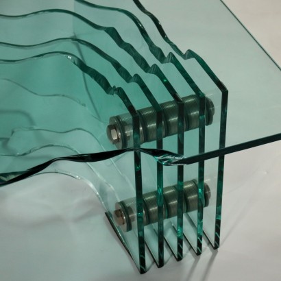 Shell Coffee Table by Danny Lane Crystal Vintage Italy 1980s