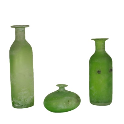 Three Glass Vases by Gino Cenedese Murano Italy 1960s-1970s
