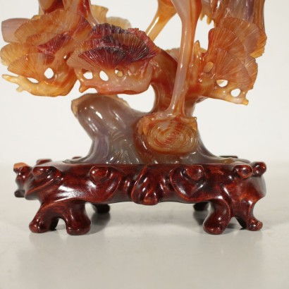 Agate Sculpture Depicting a Crane China First Quarter of 1900s