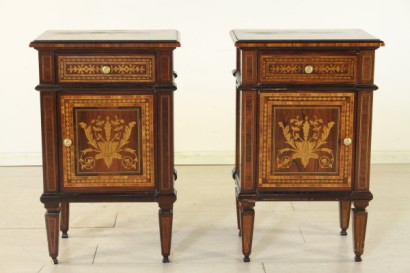 bottega del 900, mobili in stile, 2 comodini, stile neoclassico, mobili neoclassico, mobili 900, comodini 900, comodini neoclassico