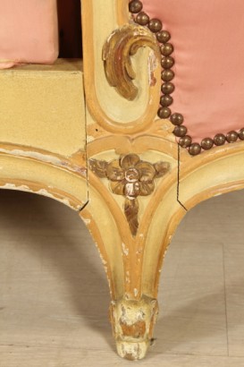 Bottega del 900, bed, late-late Baroque style, bed, bed 900 barocchetto, lacquerware, lacquer bed