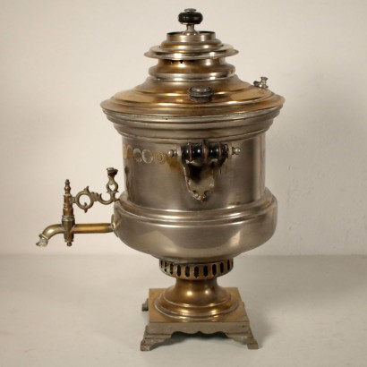Samovar Laiton Bois Fabriqué en Russie '900