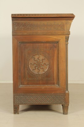 Bottega del 900, neo-Renaissance, neo-Gothic chest of drawers, chest of drawers, 900 Walnut
